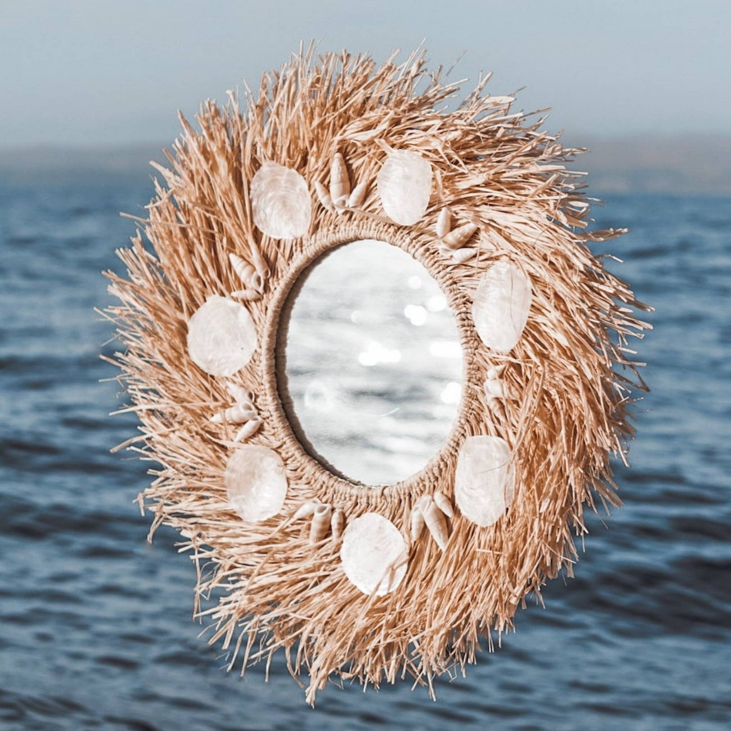Raffia Mirror